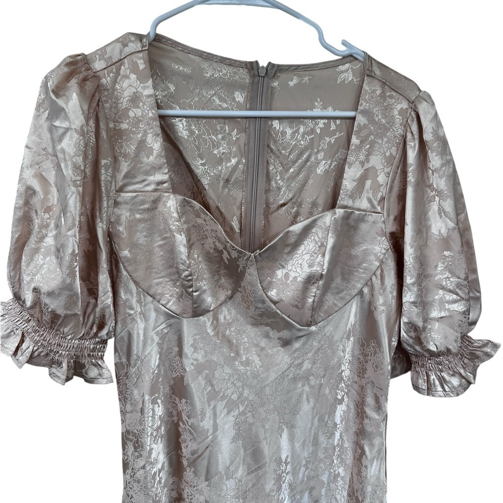 Cider Satin Chemise in Cream - Picture 5 of 6